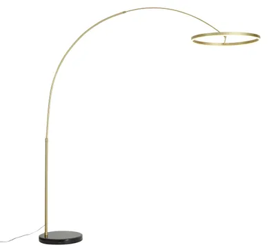 Produktbild von Design Bogenleuchte Gold inkl  LED 3 Stufen Dimmbar Anello