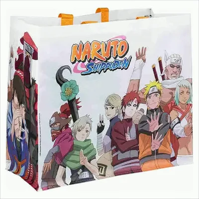 Produktbild von Konix Naruto KX SAC CABAS, Stoffbeutel, Weiß, Polyethylenterephthalat, Recycelbarer Kunststoff, Abbildung, Naruto, 450 mm