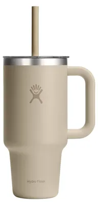 Image de HYDRO FLASK - Gobelet de voyage 32 oz avec couvercle transparent - Bouteille d'eau beige 946 ml