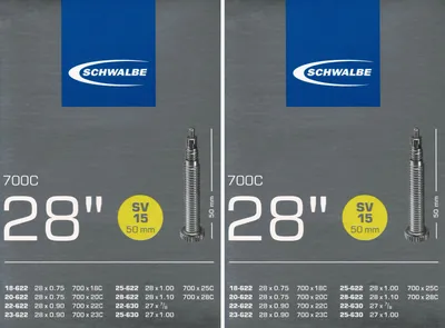 Produktbild von Schwalbe Schlauch SV15 50mm (28"/700C) 18/28-622/630