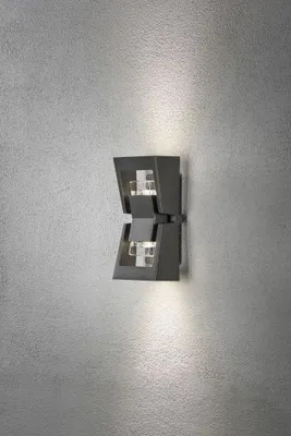 Produktbild von Konstsmide Potenza Wandleuchte - anthrazit lackiertes Aluminium, klares Acrylglas; 7955-370