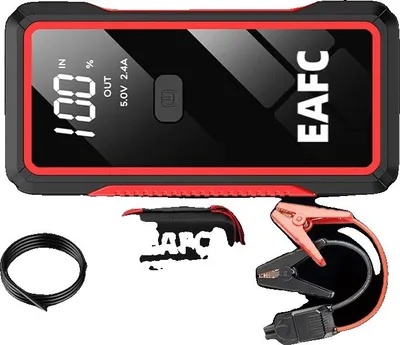 Image de Démarreur de batterie de voiture, banque de puissance portable, lumière LED d'urgence, smart avec sac