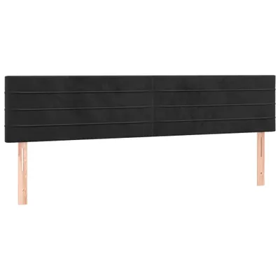 Produktbild von vidaXL Kopfteile Schwarz 180x5x78/88 cm Samt