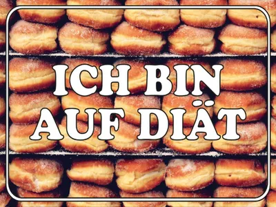 Produktbild von vianmo Holzschild 30x40 cm ich bin auf Diät