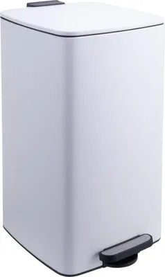 Image de Poubelle de cuisine à pédale, 30 L, couvercle à fermeture douce