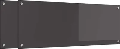 Obrázok produktu pre vidaXL Kuchynský splashback 2 ks Tmavo šedá 110 x 40 cm Tvrdené sklo