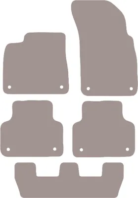 Immagine prodotto di Tappetini auto in velluto per Audi Q7 II 7 posti (2017-) - set di tappetini LUX beige (5 pezzi)