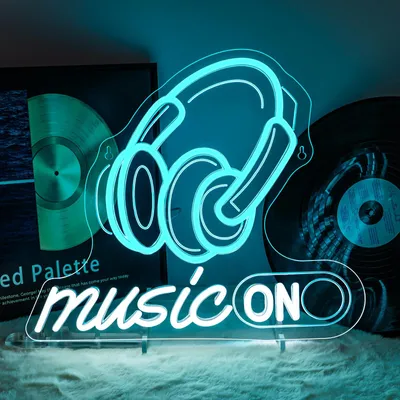 Obrázek produktu pro Neonový nápis s hudbou, hudba na neonovém nápisu, hudba, LED panel, stmívatelné