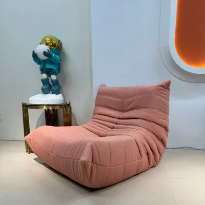 Produktbild von Sofa – Einzelsessel, Relaxsofa, Wohnzimmer-Sofa mit hocker Rosa
