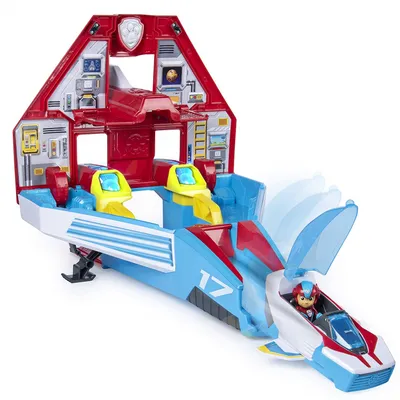 Produktbild von PAW Patrol Mighty Pups Super Paws 2 - in - 1 Jet und Kommandozentrale, Luftschiff, 3 Jahr(e), AAA, Kunststoff, Blau, Rot