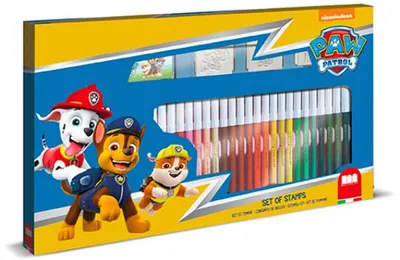 Zdjęcie produktu dla Pieczątki Psi Patrol Paw Patrol + Pisaki 36 Szt 57903  Multiprint