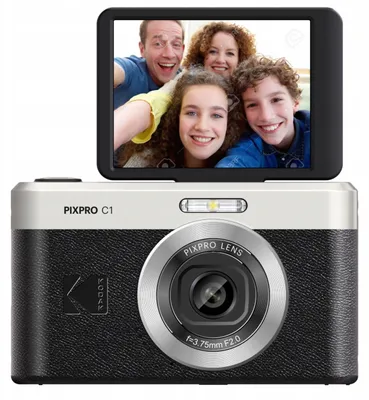 Produktbild von Kodak PIXPRO C1, 13 MP, 4160 x 3120 Pixel, 1/3", CMOS, Full HD, Schwarz