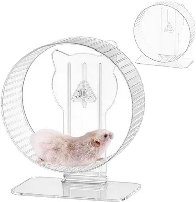 Produktbild von DASIAUTOEM Hamsterrad, 23,6 cm, geräuscharmes Laufrad für Zwerghamster