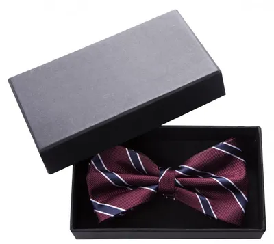 Produktbild von Fabio Farini - 1 Stück Herren Fliegen in Rot - Männer Querbinder Vorgebunden Bowtie Streifen - Rot/Blau/Weiß - Red/Deep Night Blue/Silver Birch