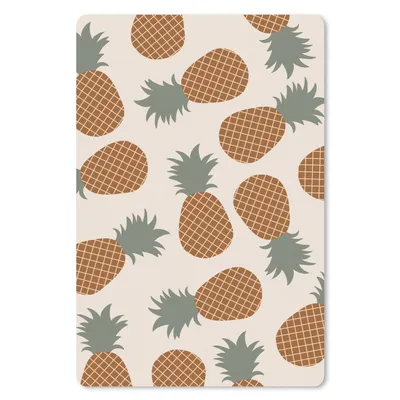 Obrázok produktu pre Podložka pod myš - Ovocie - pastelové - vzory - ananás - 18x27cm - Rohožka pod myš