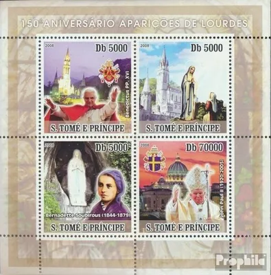 Produktbild von Briefmarken Sao Tome e Principe 2008 Mi 3440-3443 Kleinbogen (kompl.Ausg.) postfrisch Marienerscheinungen