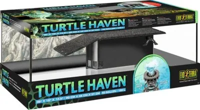 Produktbild von Terrarium, Paludarium Exo Terra EX Turtle Haven Aqua-Terrarium 90 x 45 x 37 cm mit Bodenablauf, Drainagesystem, 150 W He