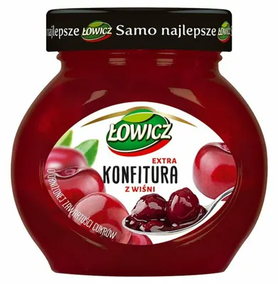 Produktbild von Łowicz Kirschkonfitüre, zuckerarm, 240 g