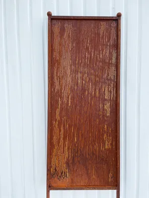 Produktbild von Edelrost Sichtschutz Blanko ohne Motiv 162 cm x 53 cm Paravent zum Stecken Gartenstecker Edelrost Gartendeko Wetterfest Rost Metall Zaun