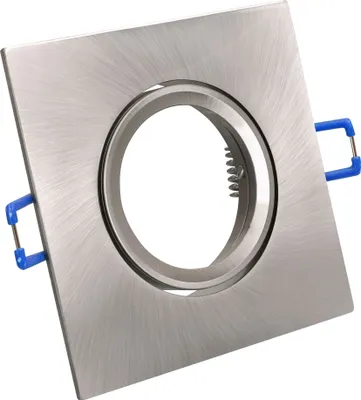 Produktbild von 20x MAXKOMFORT Einbaustrahler IP20 mit GU10 Fassung Eckig eisen gebürstet schwenkbar Einbauspot Einbauleuchte Rahmen Rostfrei Deckenspot Strahler Spot 5104-SN