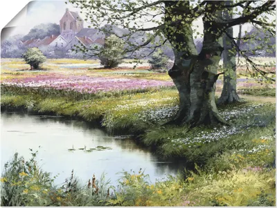 Produktbild von ARTland Poster Das Dorf Größe: 80x60 cm