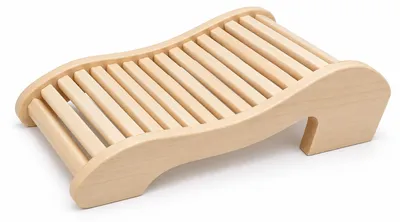 Produktbild von HAF 1x Sauna Rückenlehne XXL Rückenstütze | Funktions-Kopfstütze & Rückenstütze aus Espe | 40 x 40 x 10 cm | Federnde Querstäbe | Ohne Metallteile