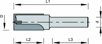 Produktbild von 2215 Nut-Fräser 8x55x8mm Z=2 R [R]