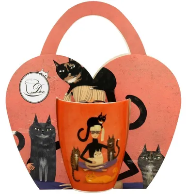 Obrázok produktu pre Porcelánový hrnček v darčekovom balení Cat´s World Cindy & Kitties