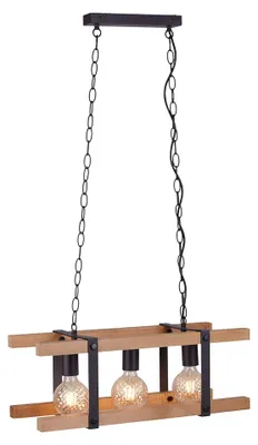 Produktbild von Pendellampe, Holz Metall, 3 flammig, H 120 cm