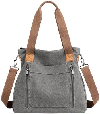 Produktbild von Klassischer Canvas-Rucksack mit Vielzwecktaschen für den Alltag