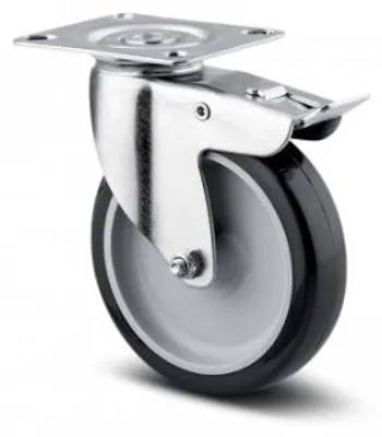 Image de Roulette pivotante de meuble avec frein Gris
