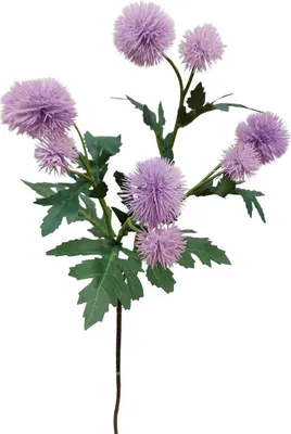 Produktbild von artplants.de Kunstzweig Kugeldistel TRAUDLINDE, lila, 55cm - Kunstblumen Zweig