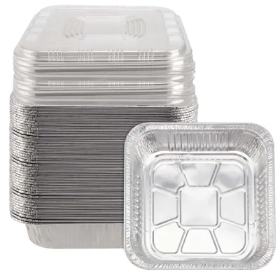 Image de Lot de 30 récipients en aluminium avec couvercles, pour la conservation des aliments