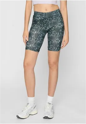 Produktbild von Urban Classics TB4346 | Ladies AOP Cycle Shorts Radlerhose für Damen - Farbe: Black/White - Größe: XS