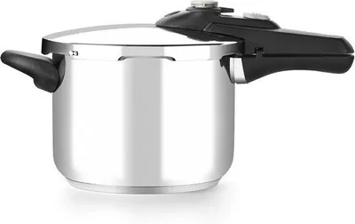 Productafbeelding van Drukpan 4 liter van roestvrij staal - Geschikt voor alle soorten koken inclusief inductie