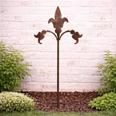 Produktbild von AltoBelli Gartenstecker LILLIE Metall Echt Rost Dekostab 80 cm