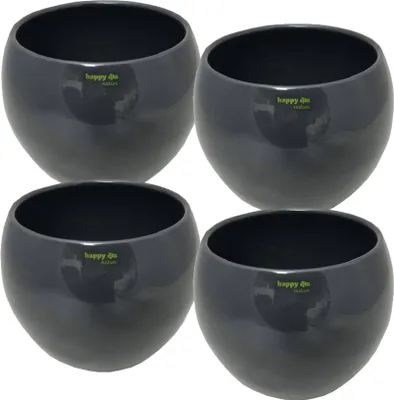 Produktbild von Set4 4 Keramik Blumentopftöpfe Menorca 11/09 Ø 14 H 11,5 cm  granit Lasur