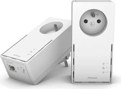 Obrázok produktu pre Strong PowerLine 1000 Kit, 1000 Mbit/s, IEEE 802.3, IEEE 802.3u, Gigabit Ethernet, 10,100,1000 Mbit/s, HomePlug AV2, 128-bit AES