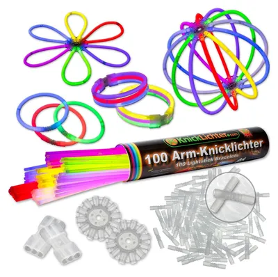 Produktbild von 100 Arm Knicklichter | 8 FARBEN | Testurteil 1,4 , Menge:1 Rolle