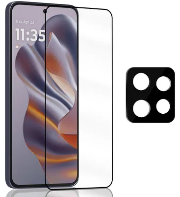 Produktbild von 1-Pack Motorola Edge 60 Neo Displayschutzfolie & 1-Pack Kameraschutz - Gehärtetes Glas 9H - Super Qualität 3D