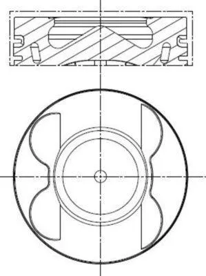Produktbild von MAHLE 001 PI 00178 002 Kolben passend für MERCEDES-BENZ SPRINTER 3,5-t Kasten (906) Sprinter 3,5-T Kastenwagen (907, 910) SPRINTER 3-t Kasten (906)