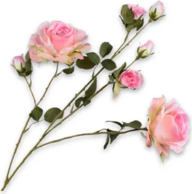 Produktbild von Kunstblume von Silk-ka – Seidenblumen-Rosenzweig, rosa, 94 cm