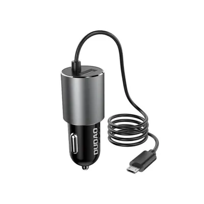 Produktbild von Dudao Usb-Autoladegerät Mit Integriertem Micro-Usb-Kabel 3,4 A Schwarz (R5Pro M)