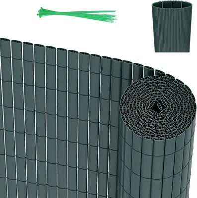 Produktbild von Jayseuw PVC Sichtschutzmatte Sichtschutzzaun Balkon Windschutz Sichtschutz für Zaun Grün 180x600cm