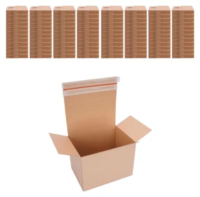 Produktbild von Automatik Karton - 1000 Versandkartons mit selbstklebendem Deckel - Kartonagen 304 x 216 x 130-220 mm - VP50