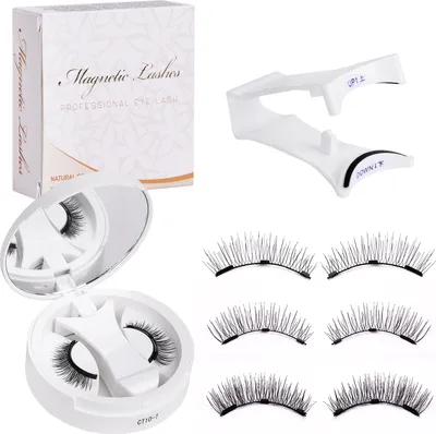 Produktbild von Magnetisches Wimpernset Schwarz 2,5 cm Länge, Wiederverwendbar, Kein Kleber erforderlich