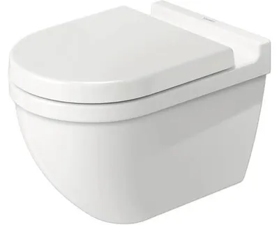 Produktbild von DURAVIT Wand-WC Set Starck 3 Tiefspüler mit Spülrand weiß glänzend mit WC-Sitz 42250900A1