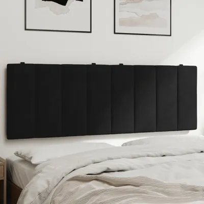 Produktbild von Design Kopfteil-Kissen Schwarz 140 cm Samt, Kopfteile 2024 Neu