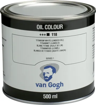 Produktbild von Van Gogh Ölfarbe Dose 500 ml Titanweiß (Leinöl) 118