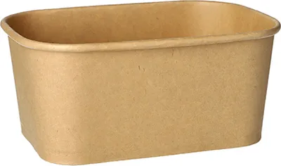 Produktbild von Verpackungsbecher, Pappe rechteckig 1000 ml 7,5 cm x 17,3 cm x 12,3 cm braun